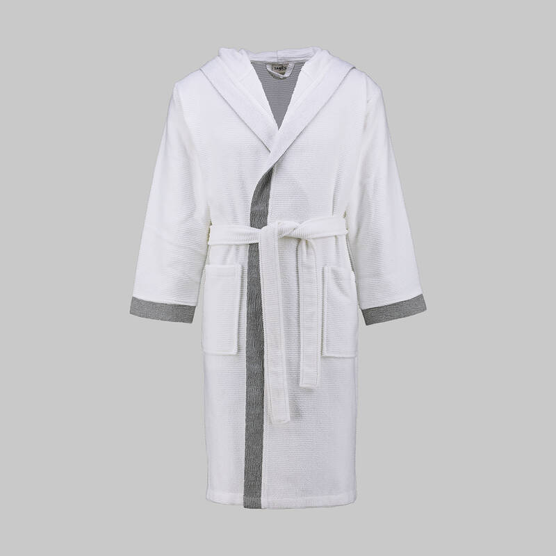 Street Kapüşonlu Bornoz Beyaz M - 1