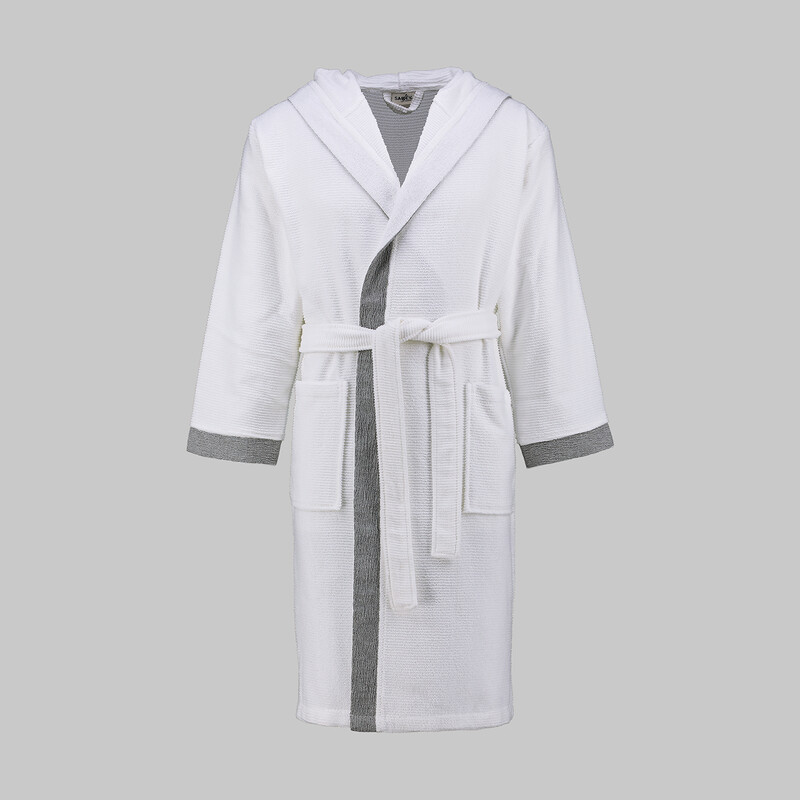 Street Kapüşonlu Bornoz Beyaz M 