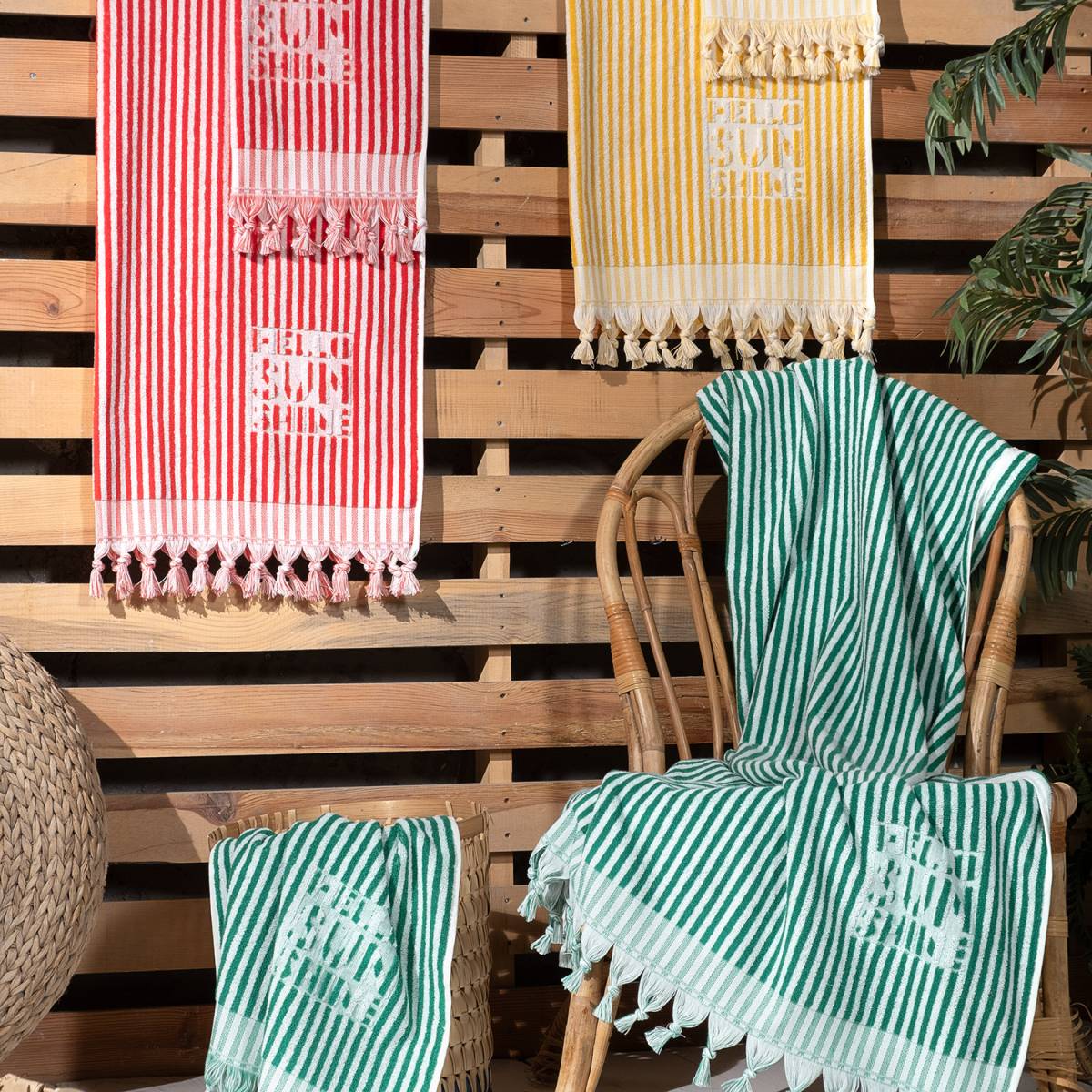 Sun Shine Kırmızı Havlu 85x150 - 2