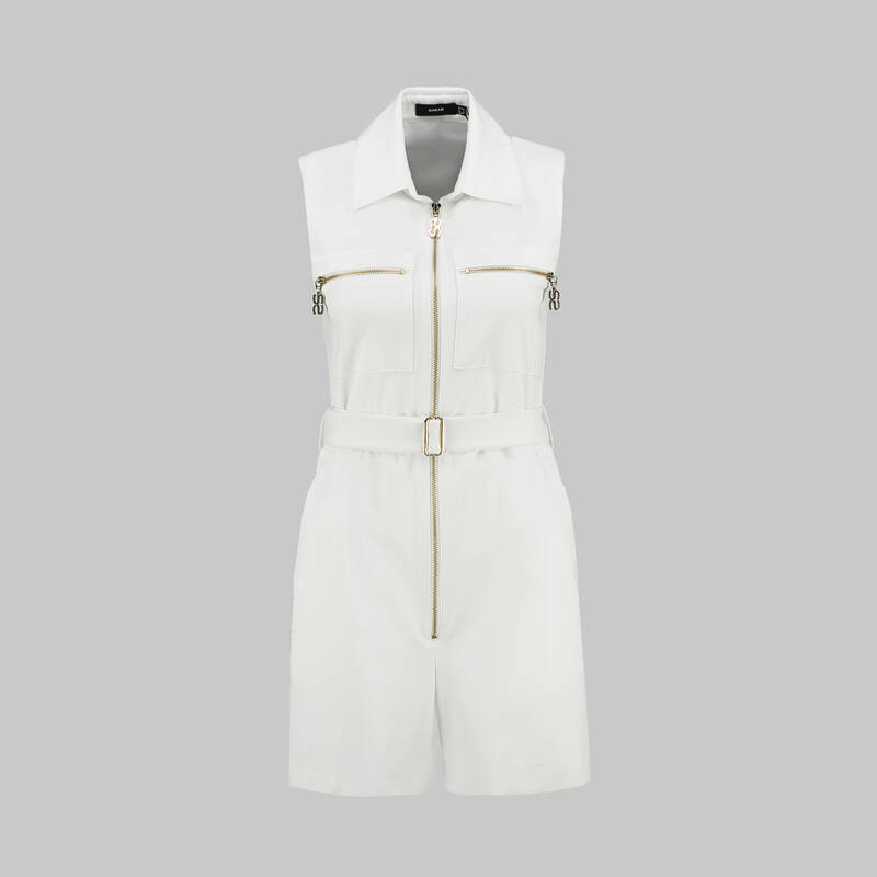 Suzette Beyaz Şort Tulum - 2