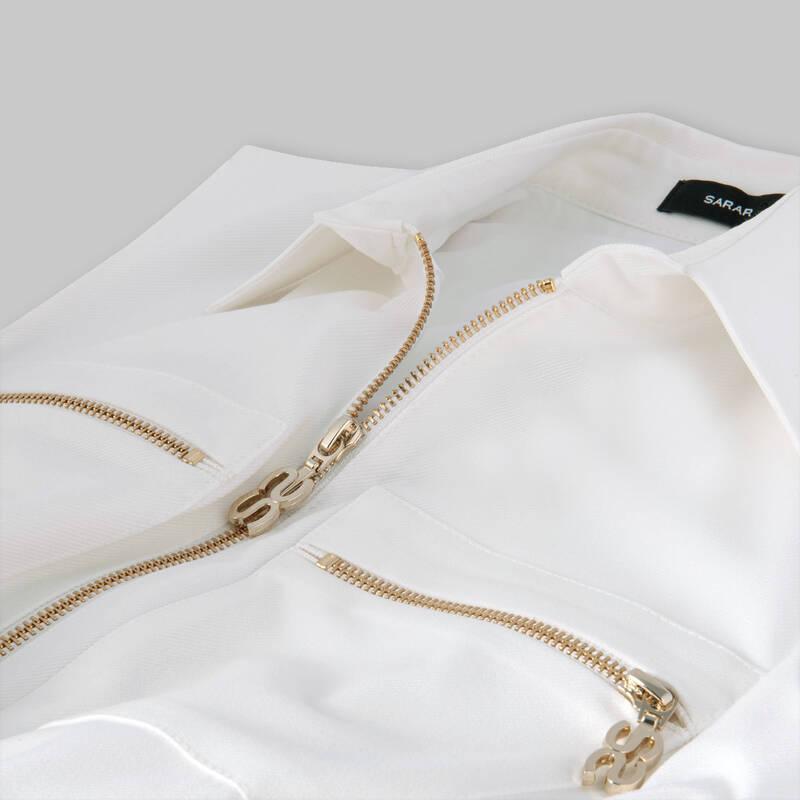 Suzette Beyaz Şort Tulum - 4