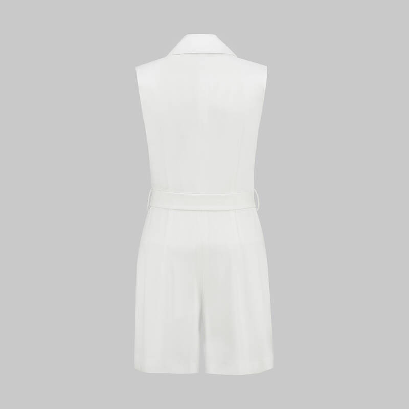 Suzette Beyaz Şort Tulum - 3