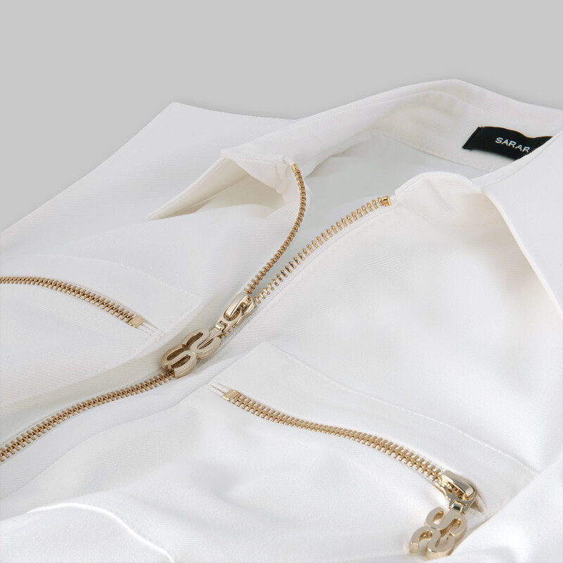 Suzette Beyaz Şort Tulum - SARAR WOMAN