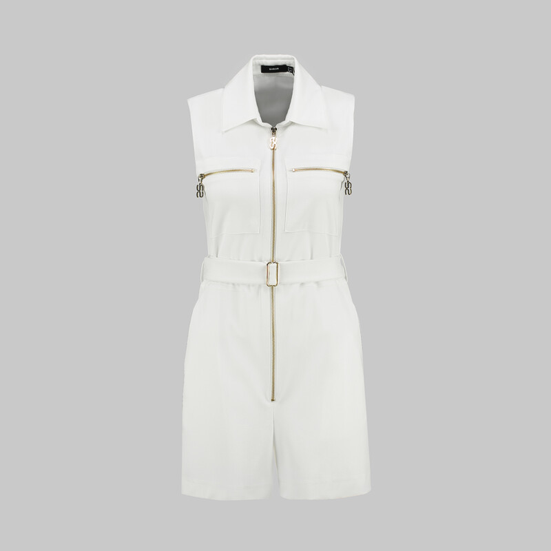 Suzette Beyaz Şort Tulum - SARAR WOMAN