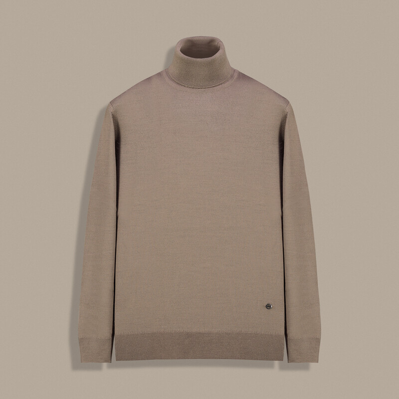 Tam Balıkçı Yaka Kahverengi Triko - INTERVIEW