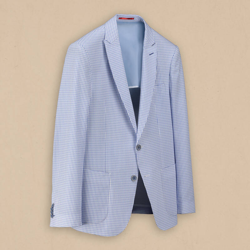 Ted Slim Fit Kareli Açık Mavi Ceket - 3