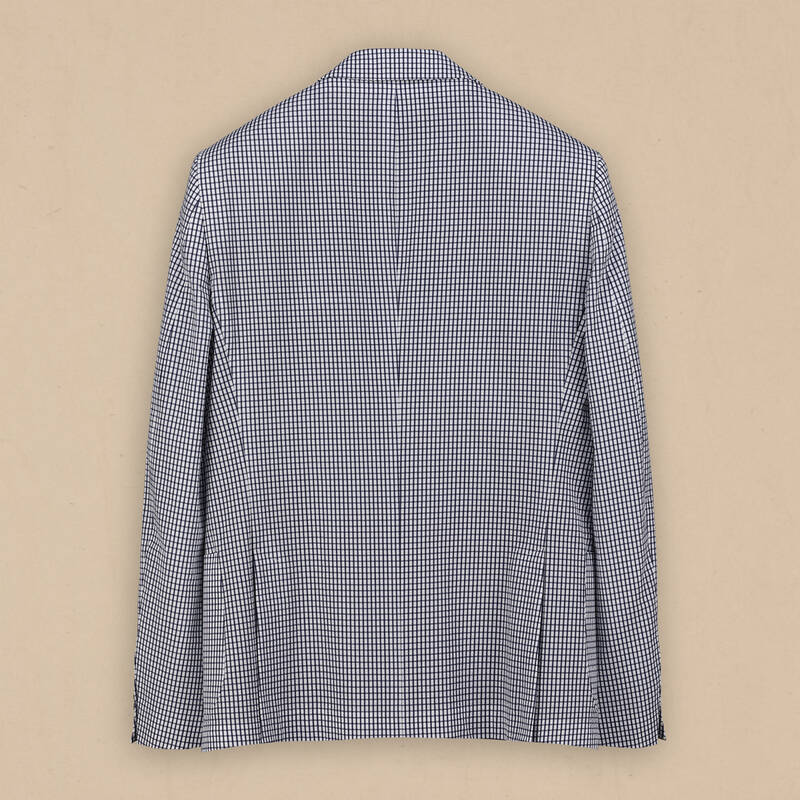 Ted Slim Fit Kareli Lacivert Ceket - 3