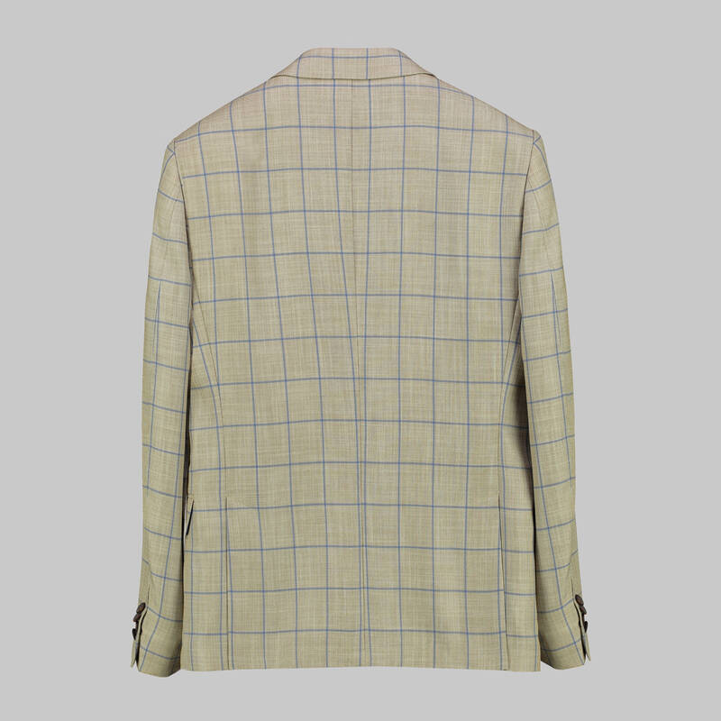 Ted Slim Fit Ekose Bej Ceket - 3