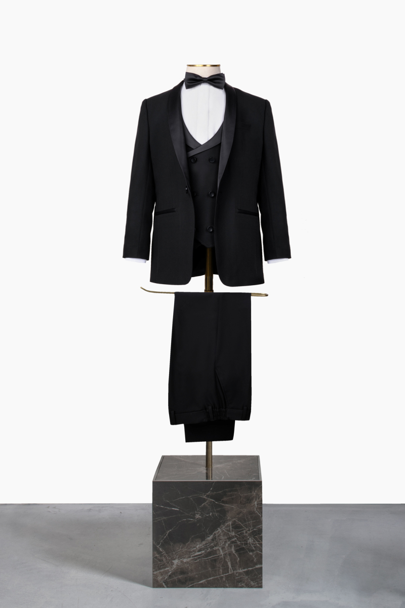 Tedrick Addy Resta Slim Siyah Yelekli Takım - 1