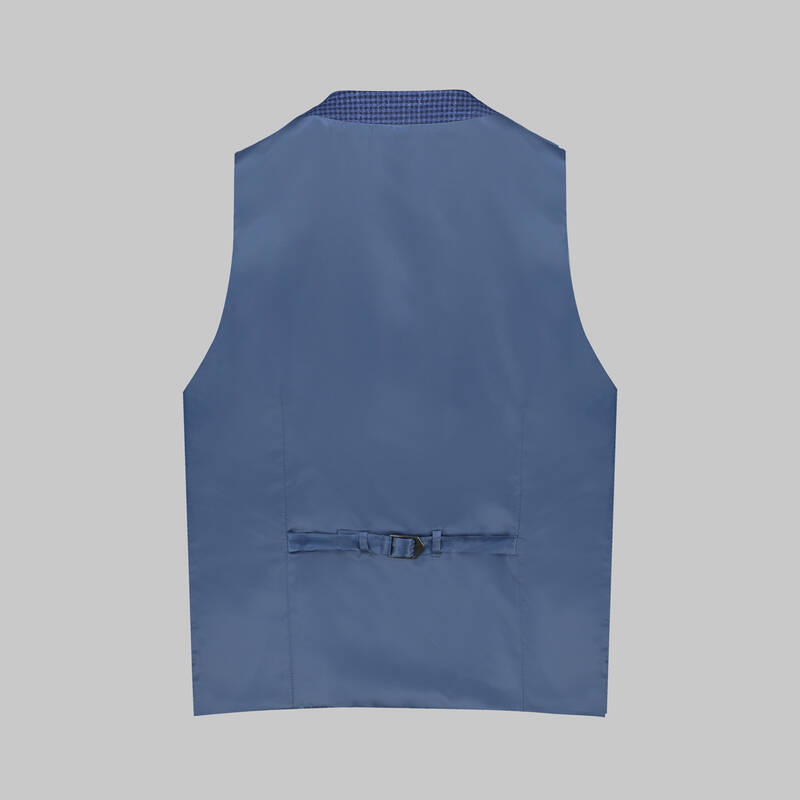 Tedrick Nasa Resta Slim Fit Açık Lacivert Yelekli Takım - 8