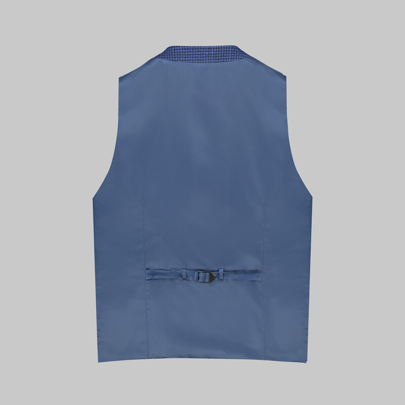 Tedrick Nasa Resta Slim Fit Açık Lacivert Yelekli Takım - INTERVIEW