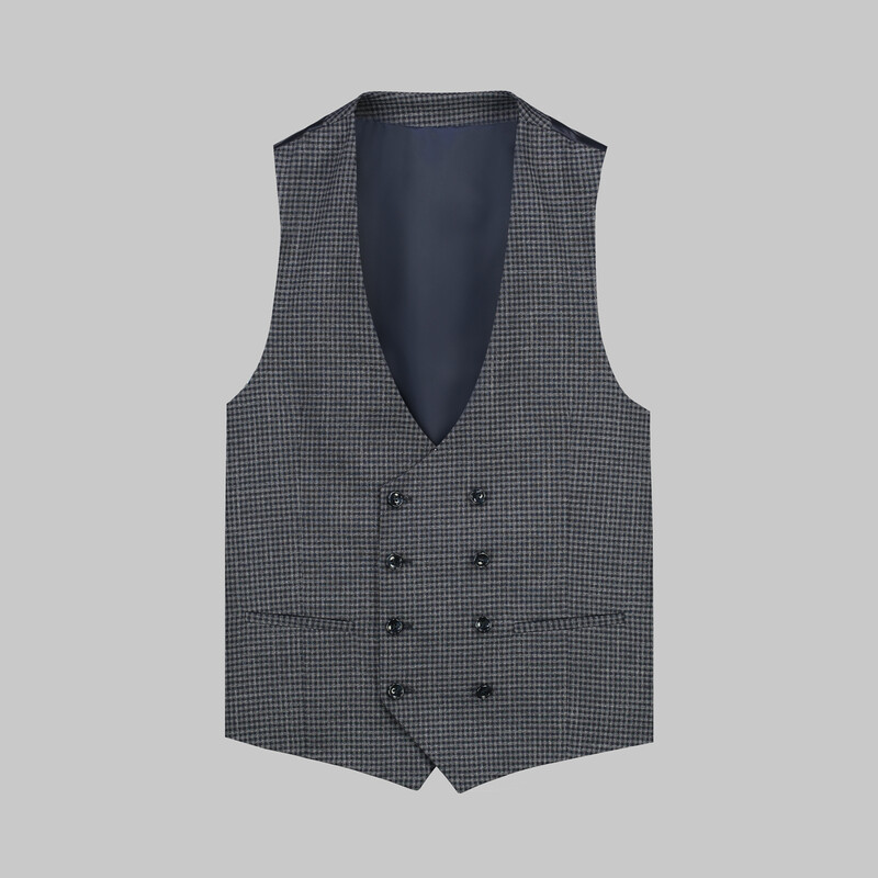 Tedrick Nasa Resta Slim Fit Lacivert Yelekli Takım - INTERVIEW