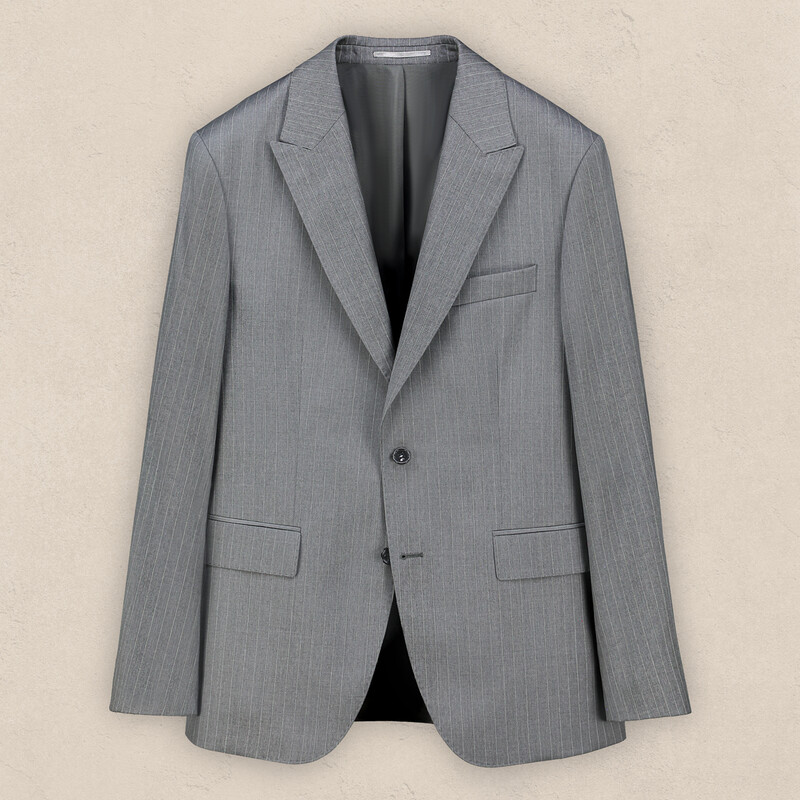 Teneresp Slim Fit Yün Gri Elbise Takım 