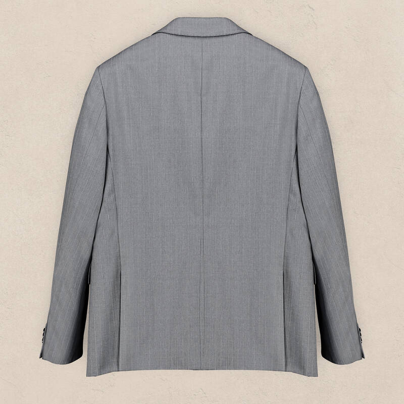 Teneresp Slim Fit Yün Gri Elbise Takım - 3