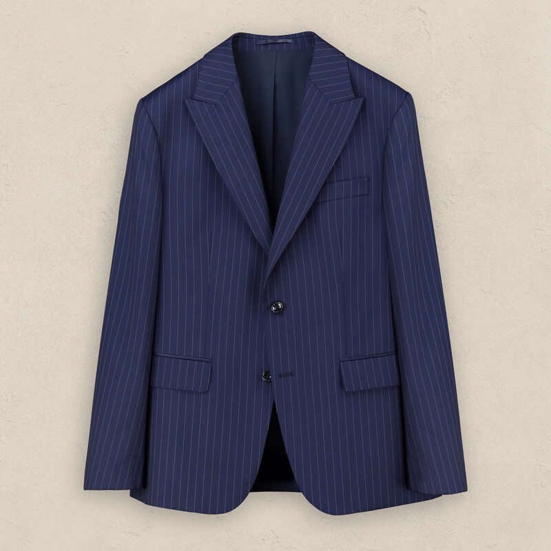 Teneresp Slim Fit Lacivert Yün Takım Elbise 