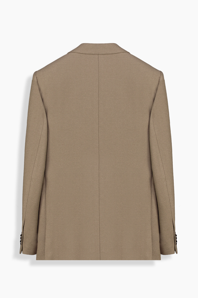 Teneresp Slim Fit Koyu Bej Ceket - 2