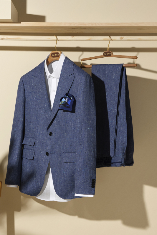 Teneresp Theo Slim Fit Açık Lacivert Takım Elbise 