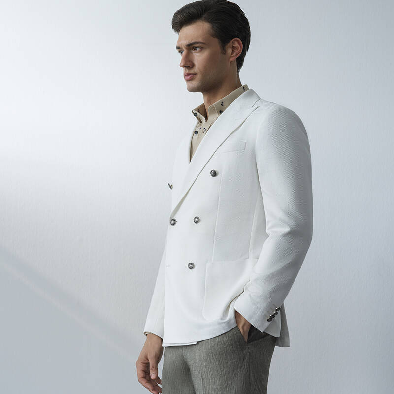 Thita Slim Fit Ekru Ceket - 1