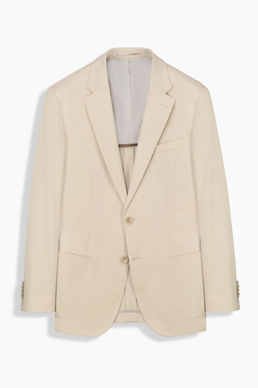 Thita Slim Fit Pamuklu Bej Ceket 