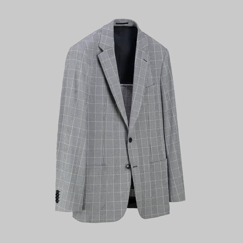 Thita Theo Slim Fit Lacivert Kareli Takım Elbise - 4