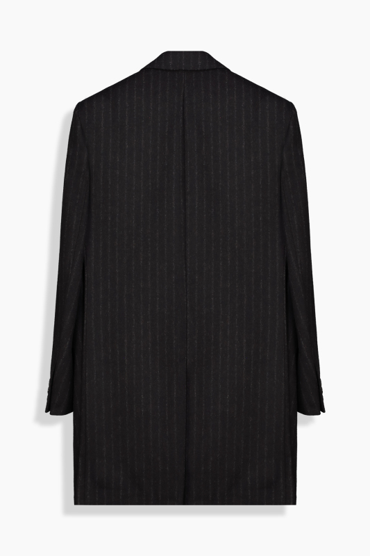 Tigre Slim Çizgili Kahverengi Palto - SARAR