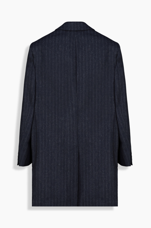 Tigre Slim Çizgili Koyu Lacivert Palto - SARAR