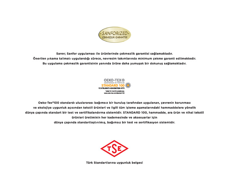 Tommy Saten Çift Kişilik Çizgili Gri Nevresim Takımı - SAREV