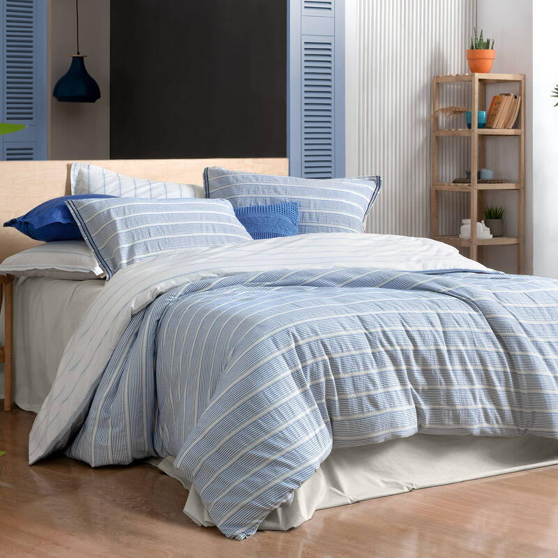 Trina Nevresim Takımı Çift Kişilik Mavi - 2