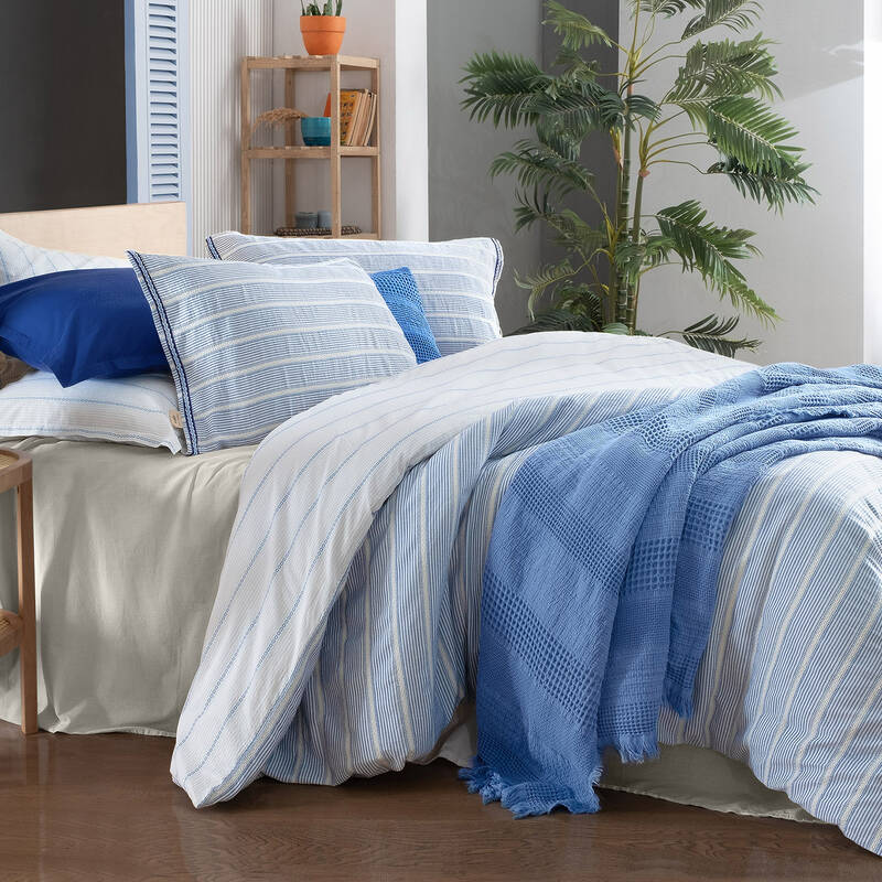 Trina Nevresim Takımı Çift Kişilik Mavi - 3