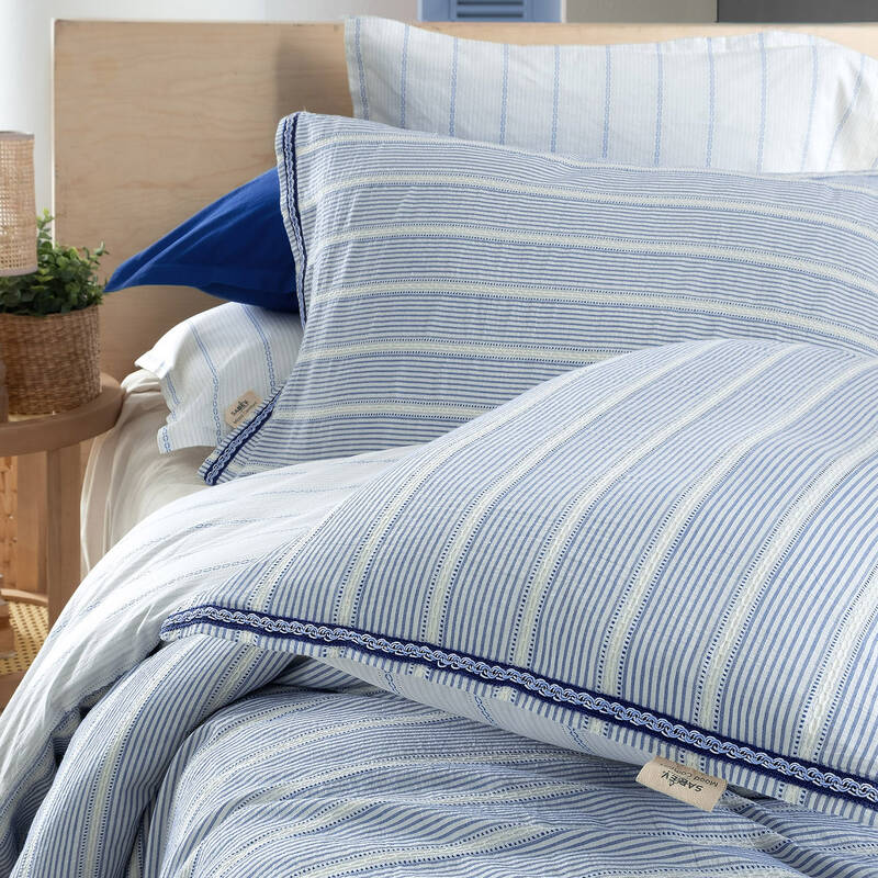 Trina Nevresim Takımı Çift Kişilik Mavi - 4