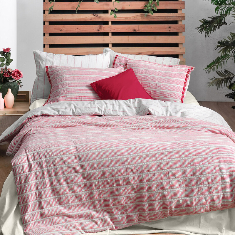 Trina Nevresim Takımı Tek Kişilik Pembe 