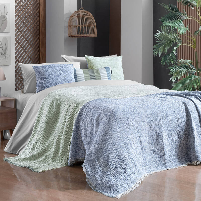 Turner Yatak Örtüsü Çift Kişilik Mavi - 2