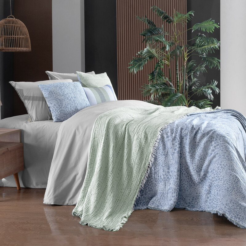 Turner Yatak Örtüsü Çift Kişilik Mavi - SAREV