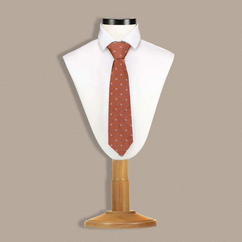 Turuncu Renk Desenli Kravat C141 