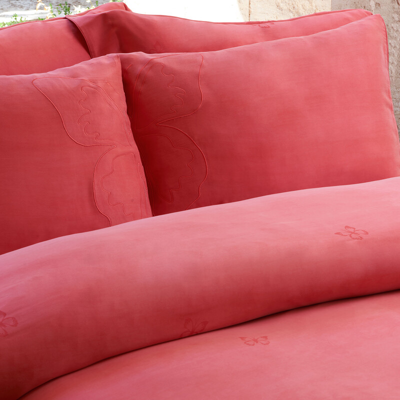 Uvercinka Cupro King Size Nevresim Takımı Pembe - SAREV