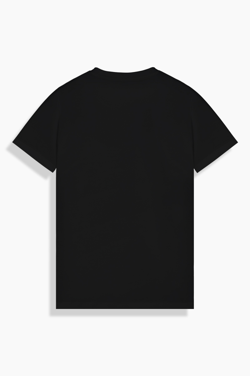 V Yaka Casual Siyah Tişört - 2