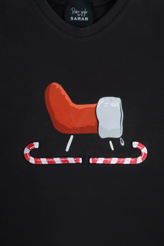 Vargas Kızak Regular Fit Koyu Gri Kadın Sweatshirt - SARAR