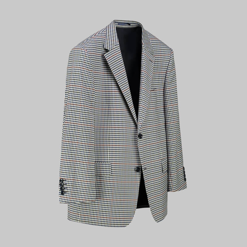 Varna Regular Fit Kareli Açık Lacivert Ceket - 2