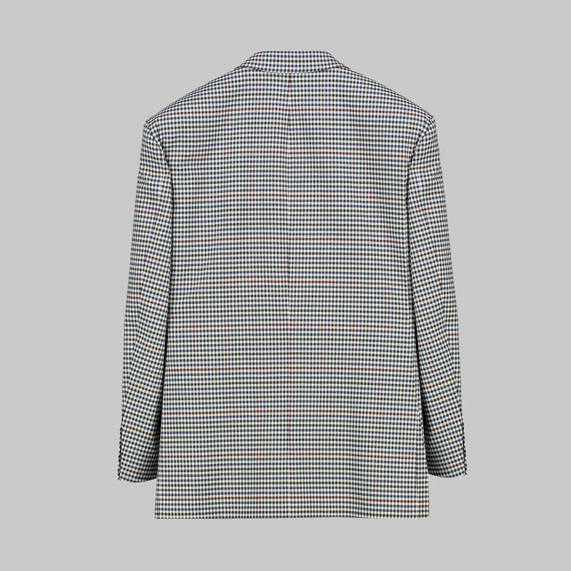 Varna Regular Fit Kareli Açık Lacivert Ceket - 3