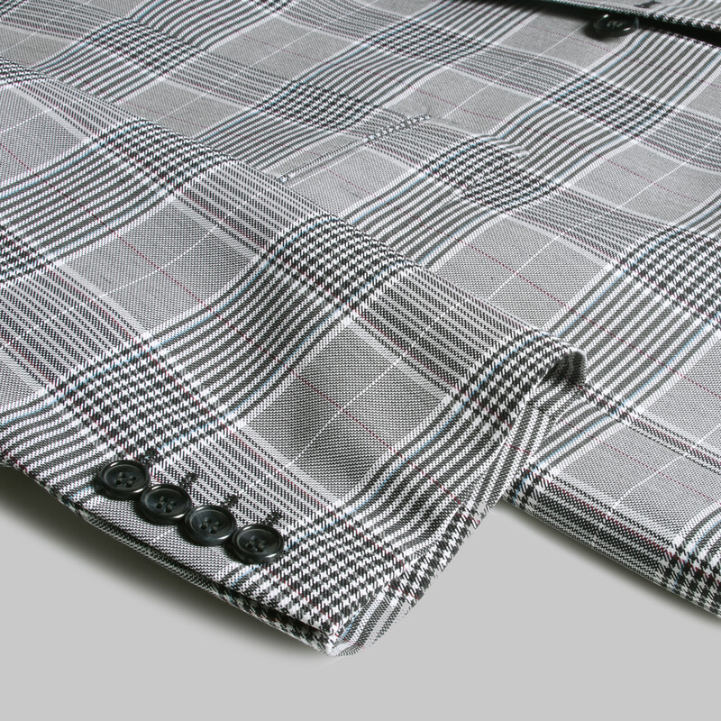 Varna Regular Fit Mavi Kareli Ceket - SARAR