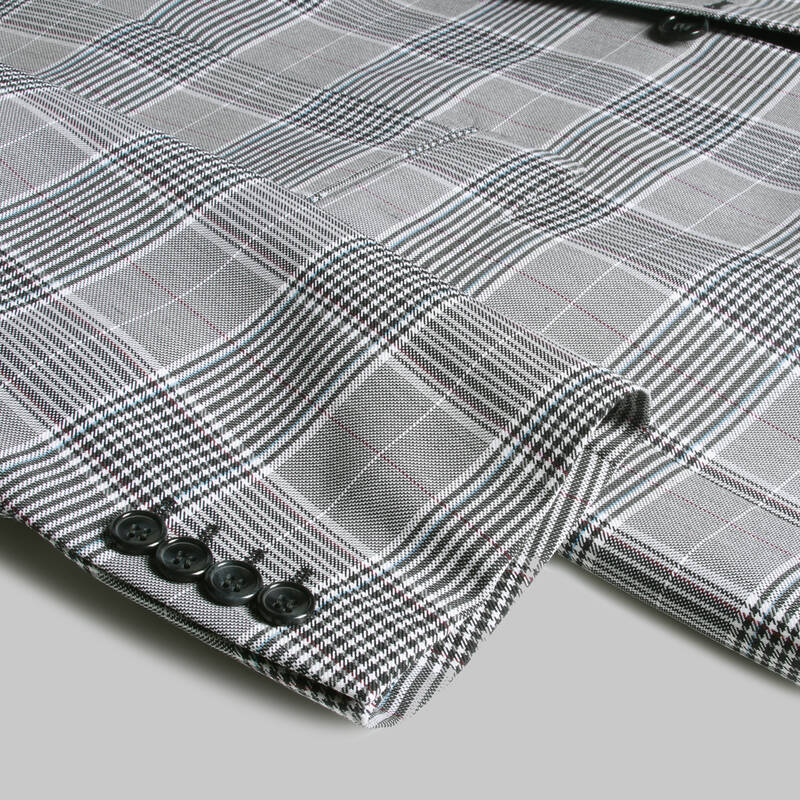 Varna Regular Fit Mavi Kareli Ceket - 4