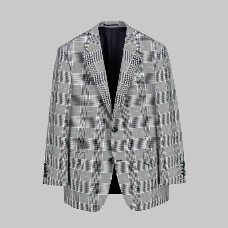 Varna Regular Fit Mavi Kareli Ceket - 1