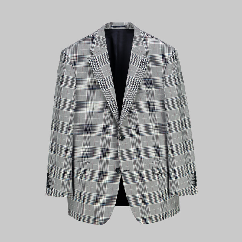 Varna Regular Fit Mavi Kareli Ceket - SARAR