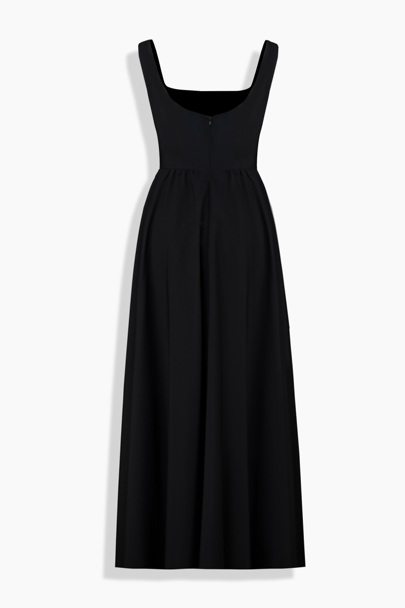 Velur Siyah Elbise - 4