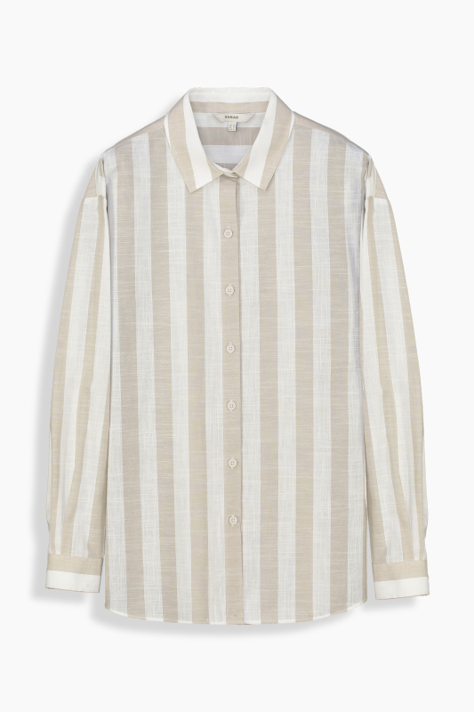 Vera Çizgili Bej Gömlek 