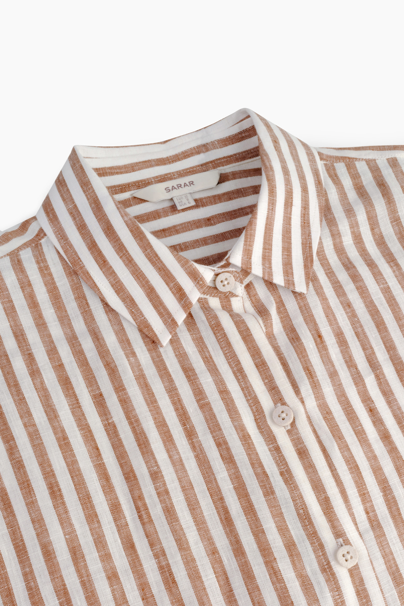 Vera Keten Kahverengi Gömlek - 3