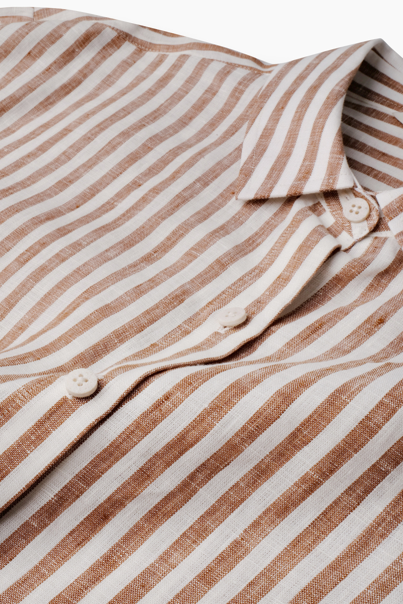 Vera Keten Kahverengi Gömlek - 5