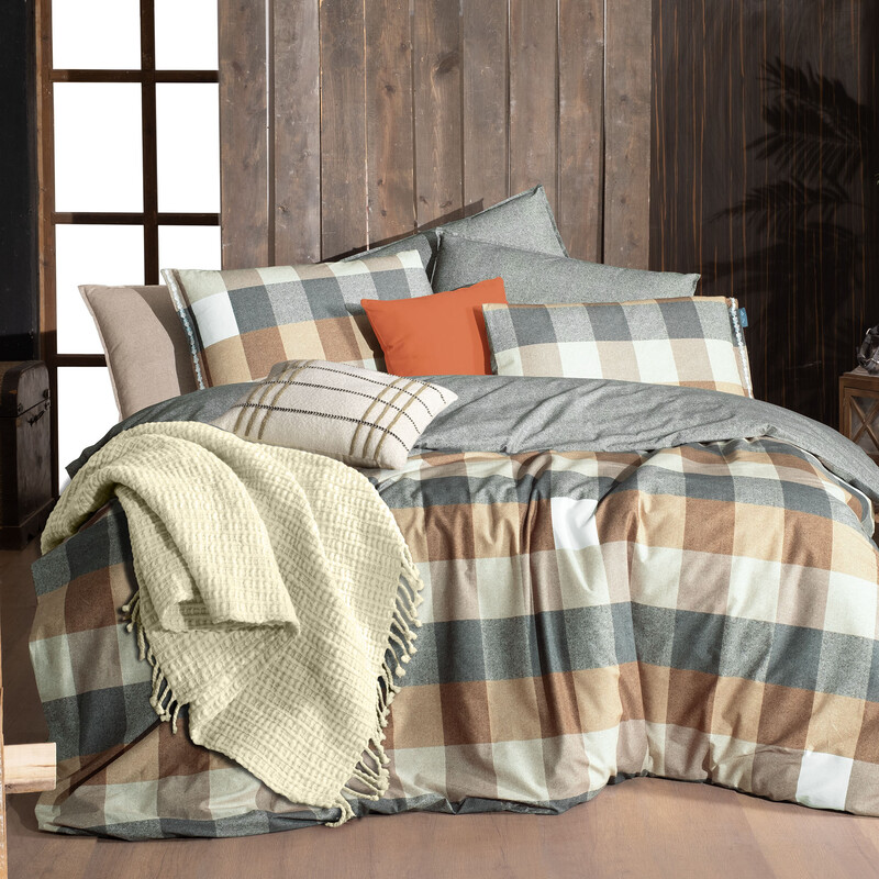 Verdon Fancy Bej Çift Kişilik Nevresim Takımı 