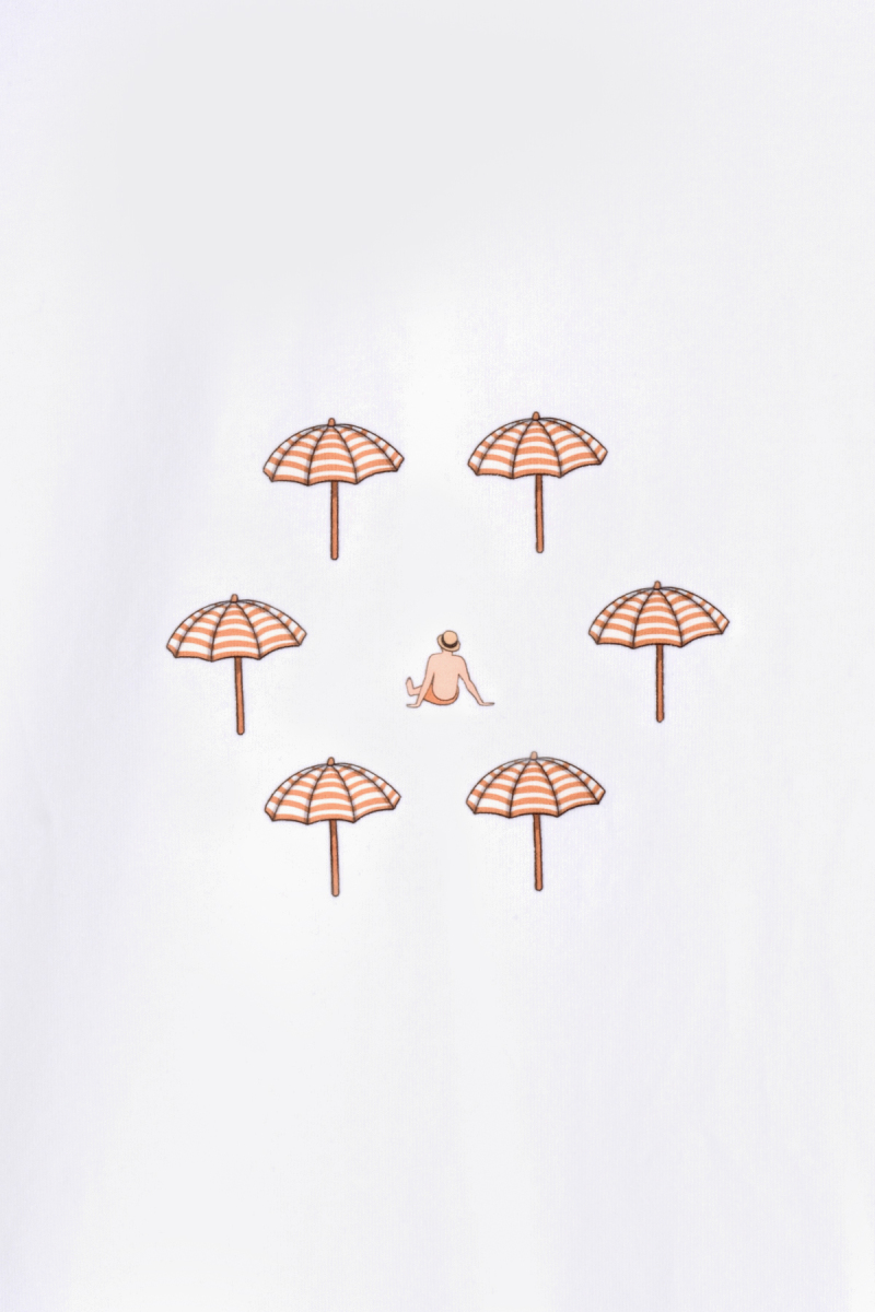 Vitus Şemsiye Desenli Beyaz Tişört - 3