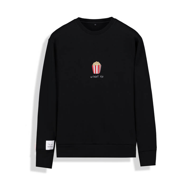 Without You Siyah Sweatshirt - 1